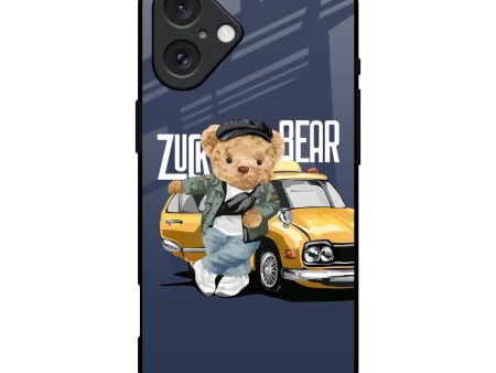 Adventurous Bear Glass Case for iPhone 16 Sale