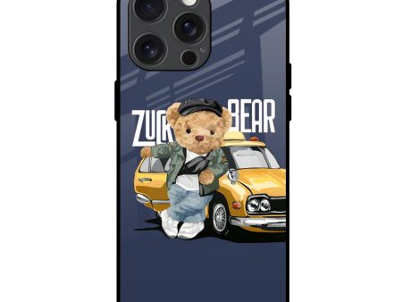 Adventurous Bear Glass Case for iPhone 15 Pro Max For Sale