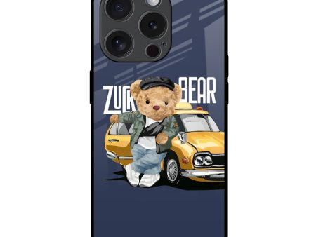 Adventurous Bear Glass Case for iPhone 15 Pro Cheap