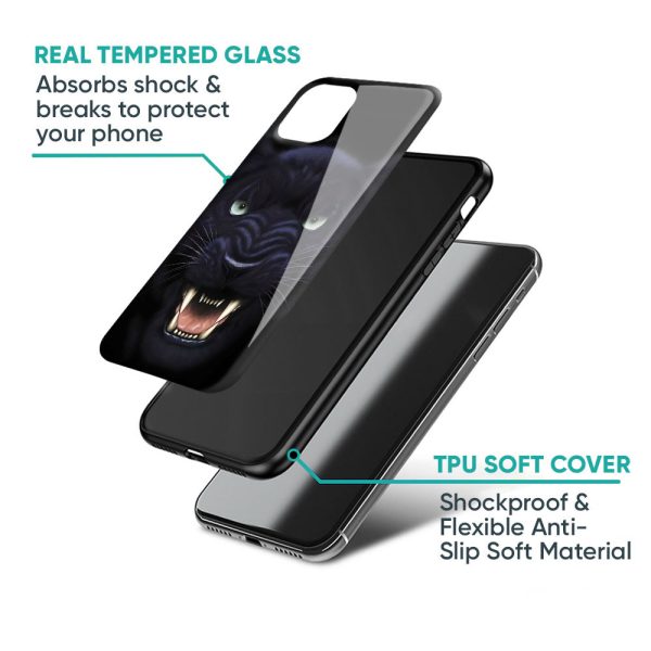 Angry Black Leopard Glass Case for Xiaomi Redmi K20 Online now