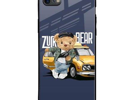 Adventurous Bear Glass Case for iPhone SE 2020 For Discount