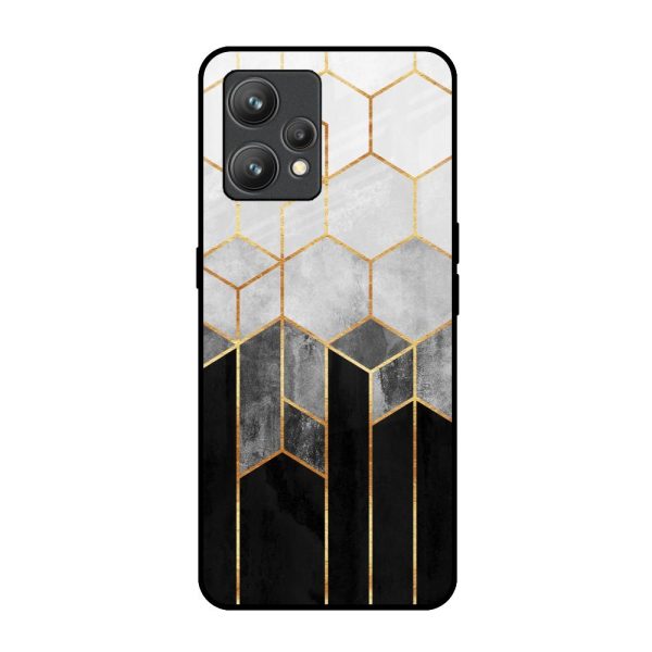 Tricolor Pattern Glass Case for Realme 9 Fashion