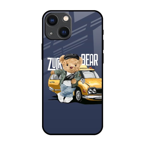 Adventurous Bear Glass Case for iPhone 14 Plus Online Hot Sale