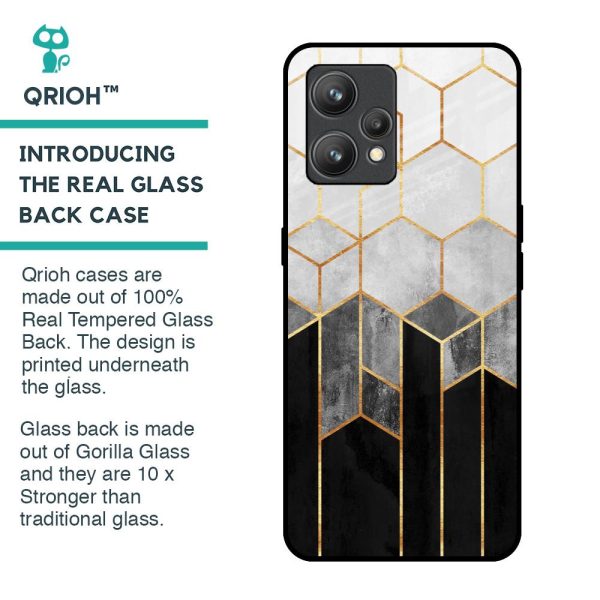 Tricolor Pattern Glass Case for Realme 9 Fashion