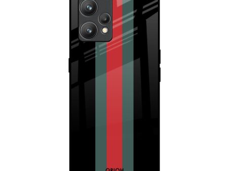 Vertical Stripes Glass Case for Realme 9 Online Sale