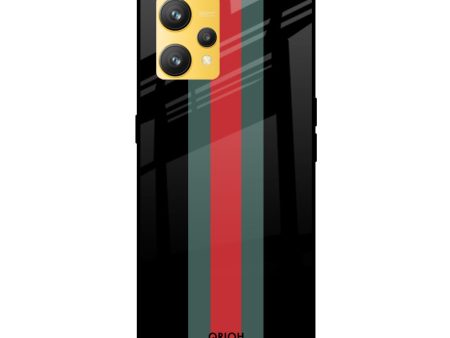 Vertical Stripes Glass Case for Realme 9 4G Fashion