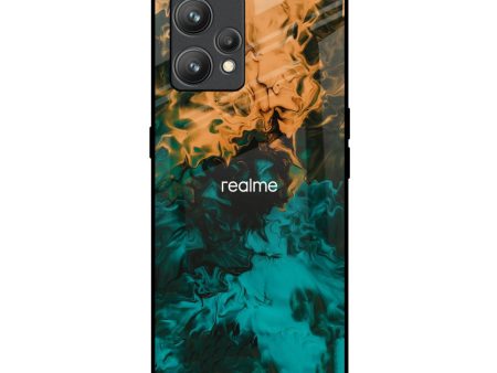 Watercolor Wave Glass Case for Realme 9 For Sale