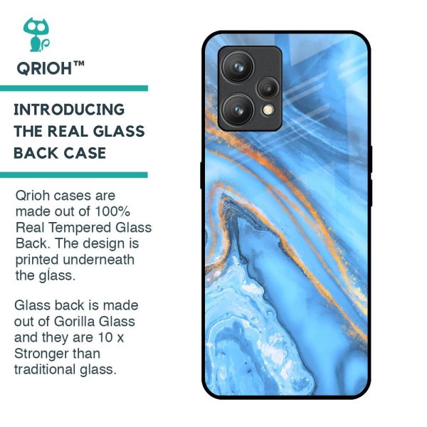 Vibrant Blue Marble Glass Case for Realme 9 Online Hot Sale