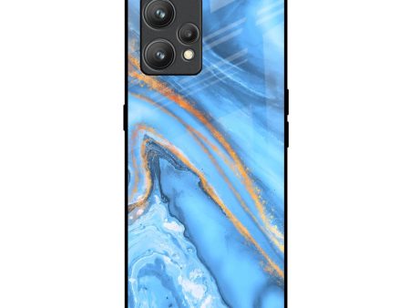 Vibrant Blue Marble Glass Case for Realme 9 Online Hot Sale