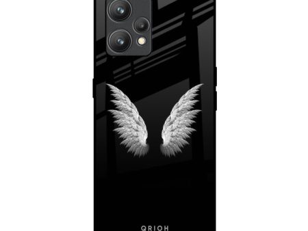 White Angel Wings Glass Case for Realme 9 Online Sale