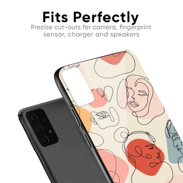 Abstract Faces Glass Case for Realme 9 4G For Sale