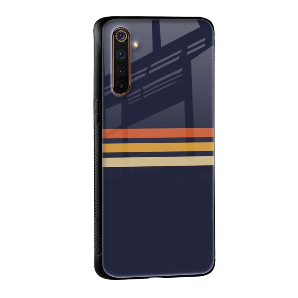 Tricolor Stripes Glass Case For Realme 9 Online now