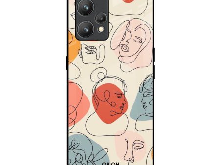 Abstract Faces Glass Case for Realme 9 Hot on Sale